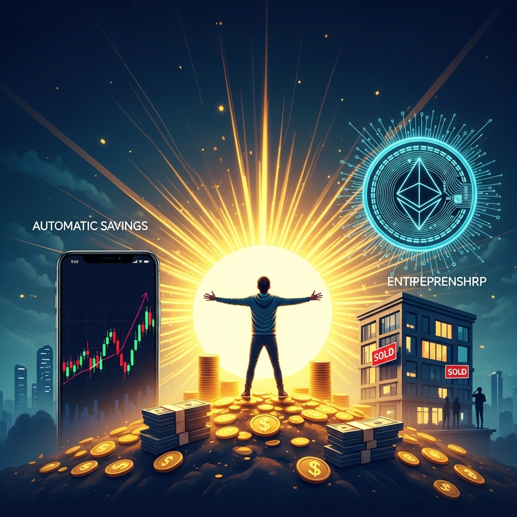 Libertad financiera: ahorro automático, cripto y emprendimiento