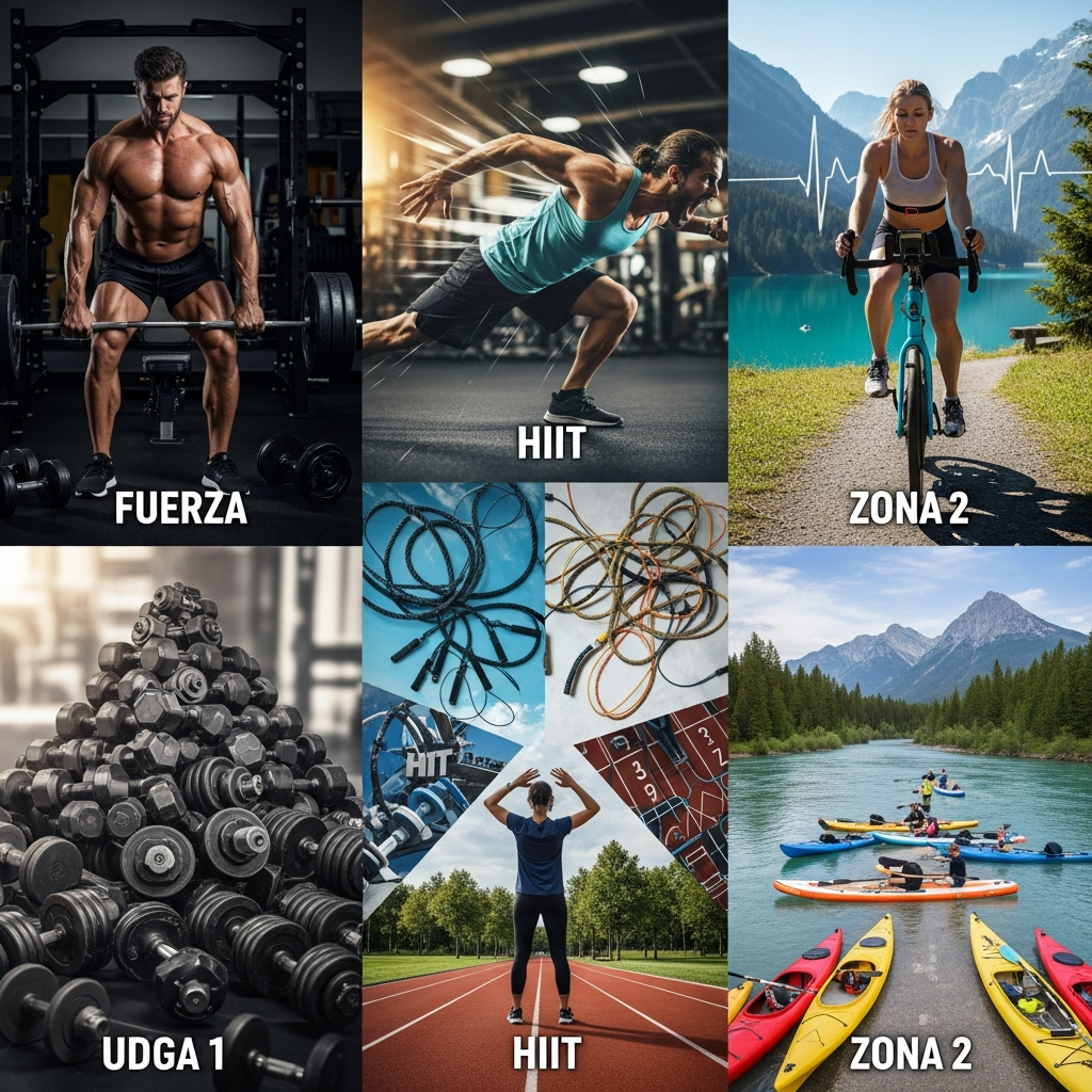 Fuerza, HIIT y Zona 2: plan de 5 días para salud y longevidad